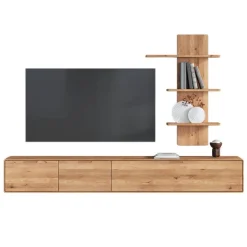 Wildeiche Anbauwand Möbelset - Holiday (zweiteilig)