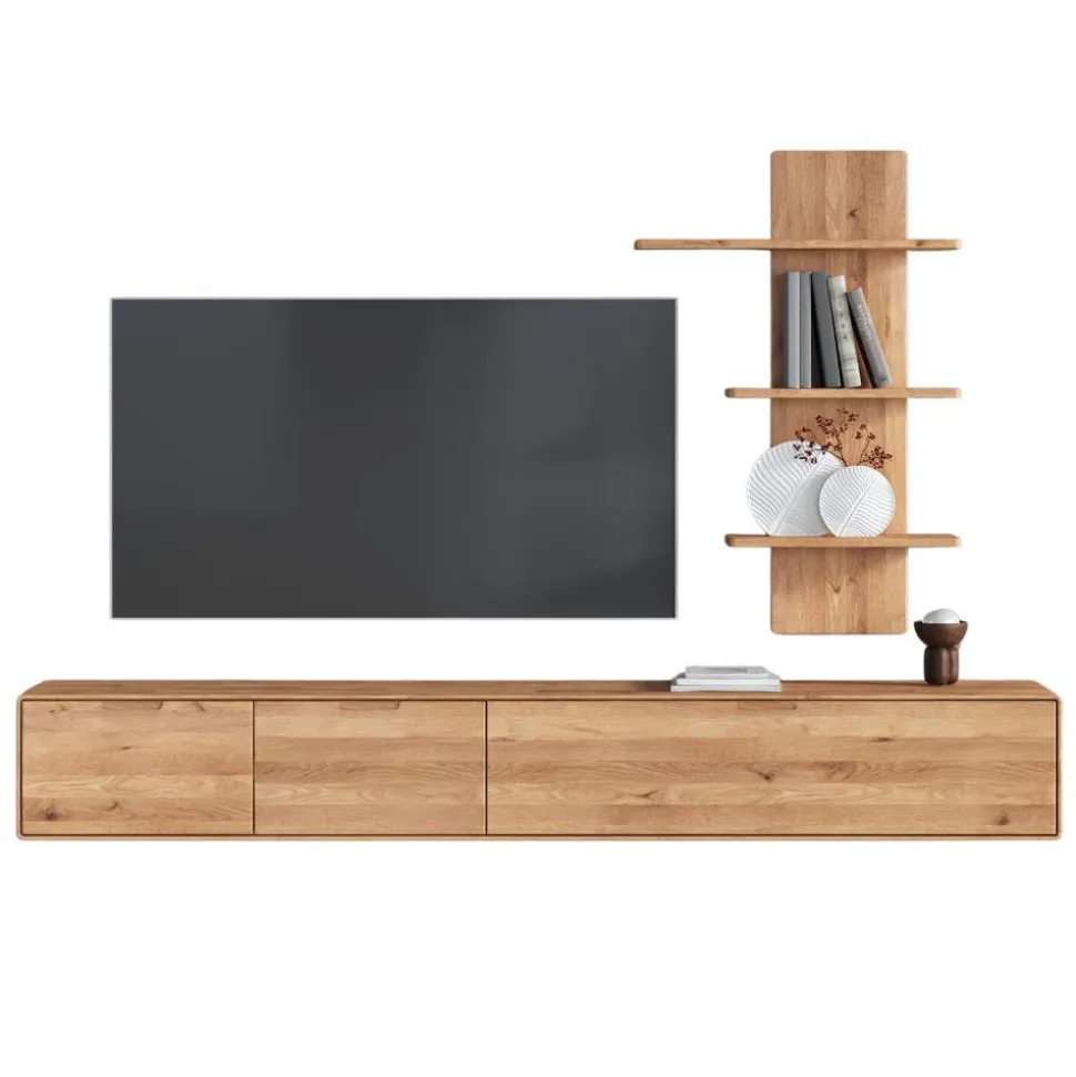 Wildeiche Anbauwand Möbelset - Holiday (zweiteilig)