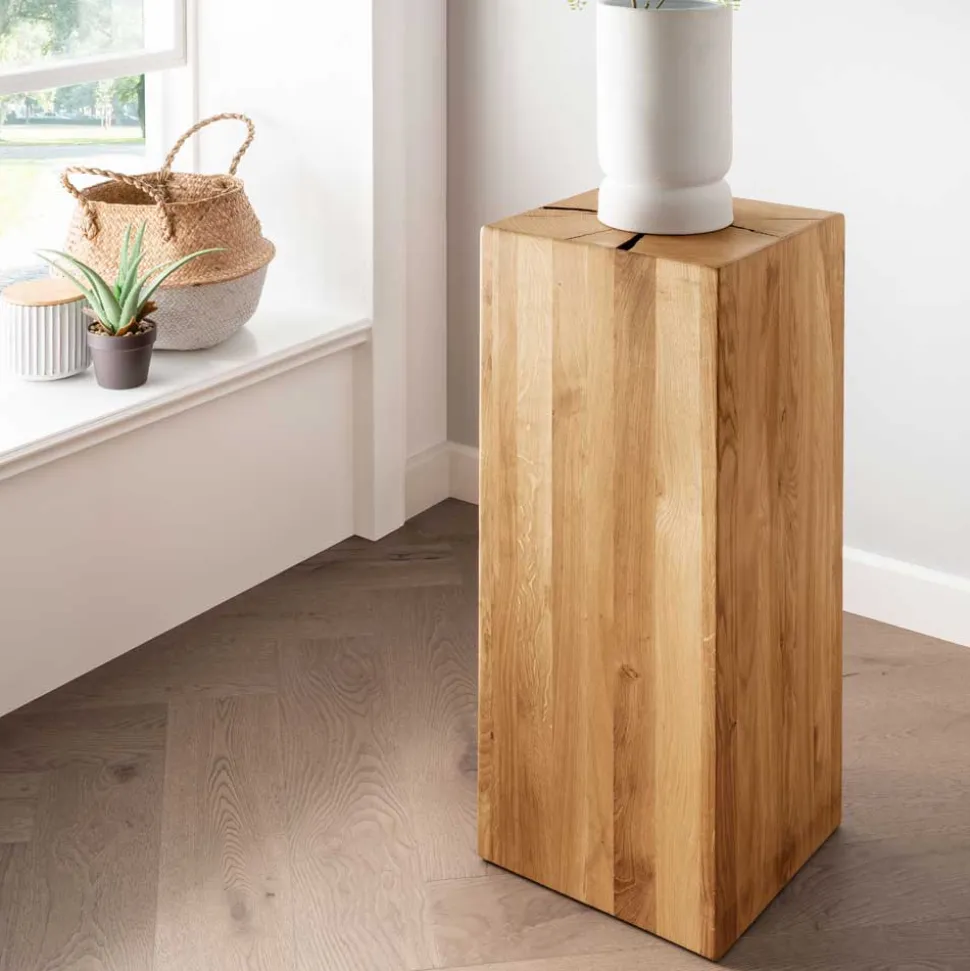 Wildeiche Beistelltisch in Blockform - Acapella