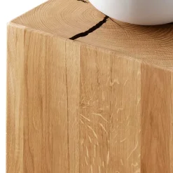 Wildeiche Beistelltisch in Blockform - Acapella