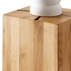 Wildeiche Beistelltisch in Blockform - Acapella
