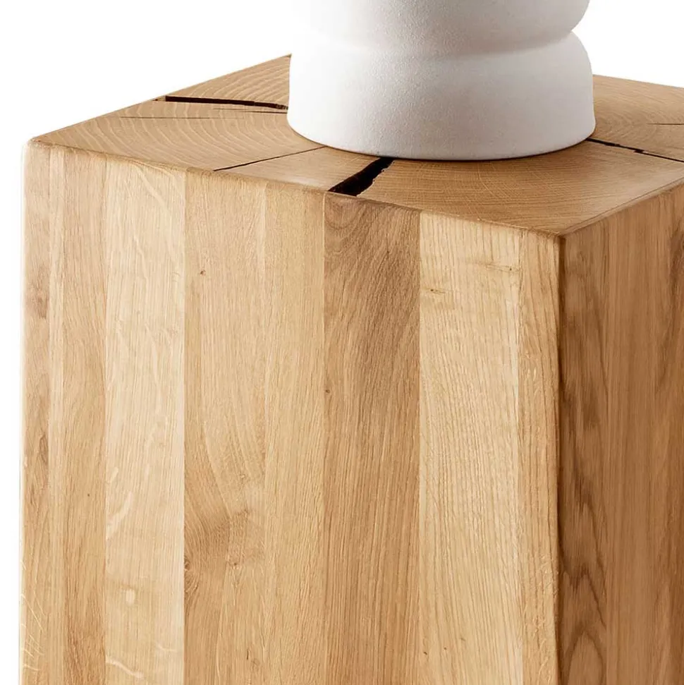 Wildeiche Beistelltisch in Blockform - Acapella