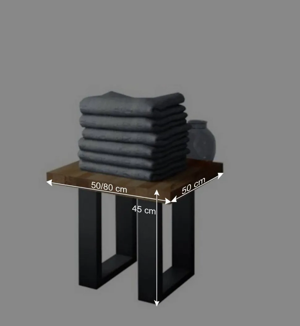 Wildeiche Beistelltisch Manzey massiv geölt