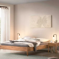 Wildeiche Bett für Dachschrägen - Vinodoras