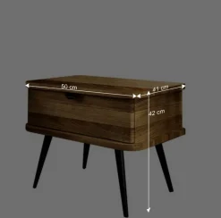 Wildeiche Bett mit Holzkopfteil - Casarius