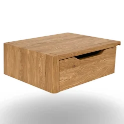 Wildeiche Bettgestell mit Holzkopfteil - Lugos