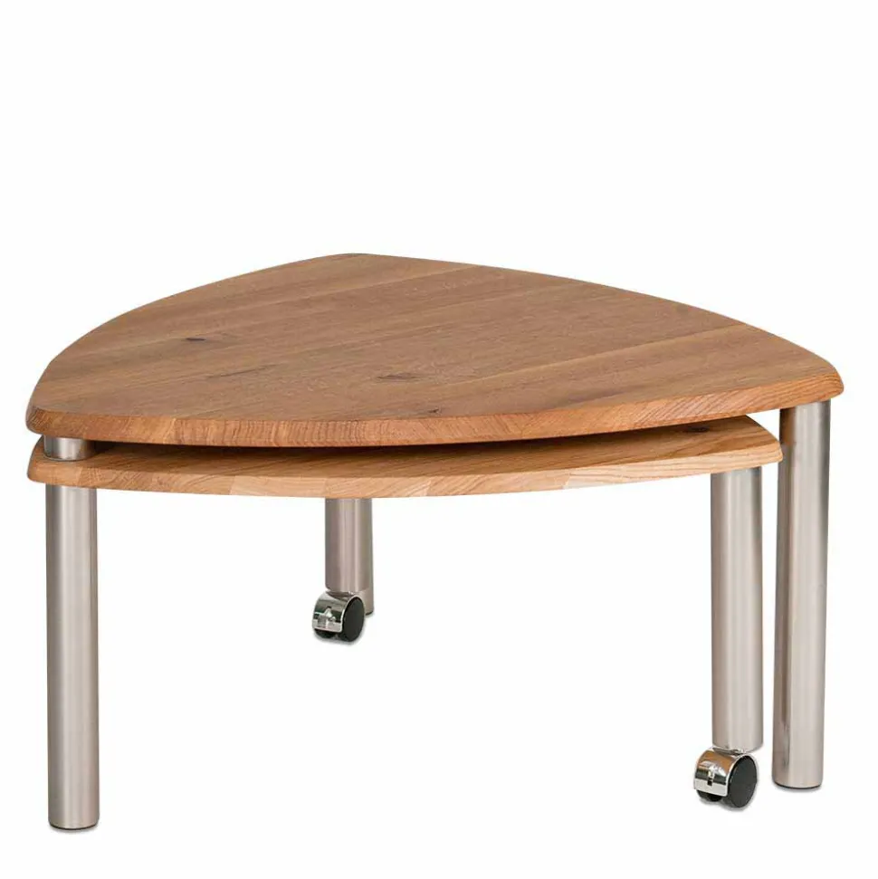 Wildeiche Couchtisch ausdrehbar - Delphima