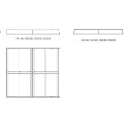 Wildeiche Designbett mit Nachtkonsolen - Dominus (dreiteilig)