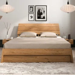 Wildeiche Designerbett 140x200 cm - Donlazi