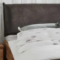 Wildeiche Doppelbett mit Polsterkopfteil - Esvilda