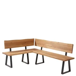 Wildeiche Eckbank mit Bügelgestell - Sympatia