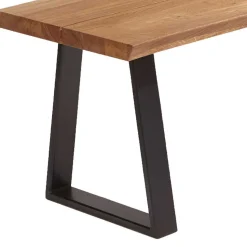 Wildeiche Eckbank mit Bügelgestell - Sympatia