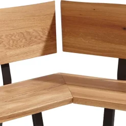 Wildeiche Eckbank mit Bügelgestell - Sympatia
