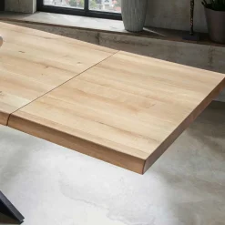 Wildeiche Esstisch in Bootsform - Baly