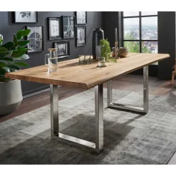 Wildeiche Esstisch mit U-Beinen - Tanina