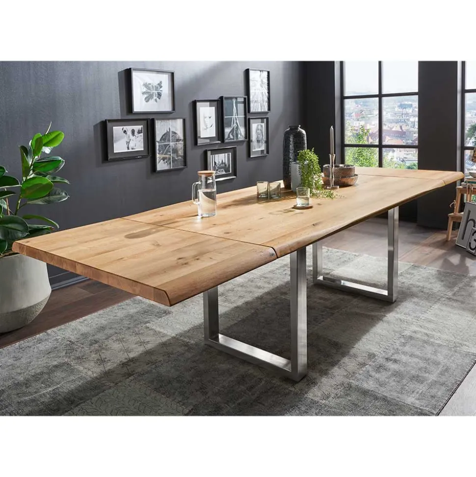 Wildeiche Esstisch mit U-Beinen - Tanina