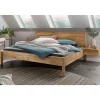 Wildeiche Holzbett in modernem Design - Martinez
