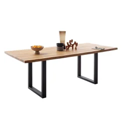 Wildeiche Küchentisch mit Baumkanten - Racallo