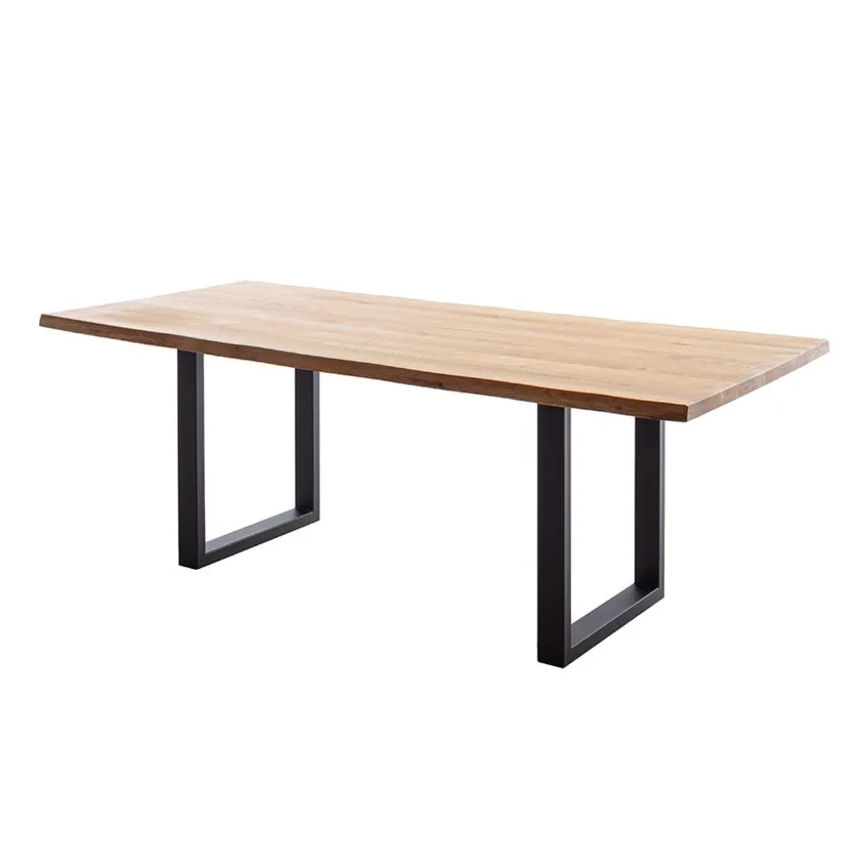 Wildeiche Küchentisch mit Baumkanten - Racallo