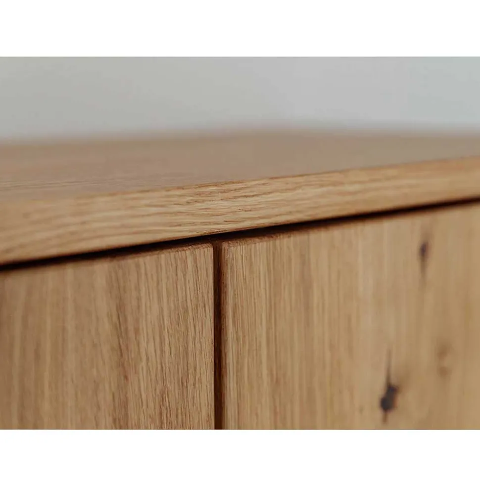 Wildeiche Kombi-Kleiderschrank massiv - Fabijola