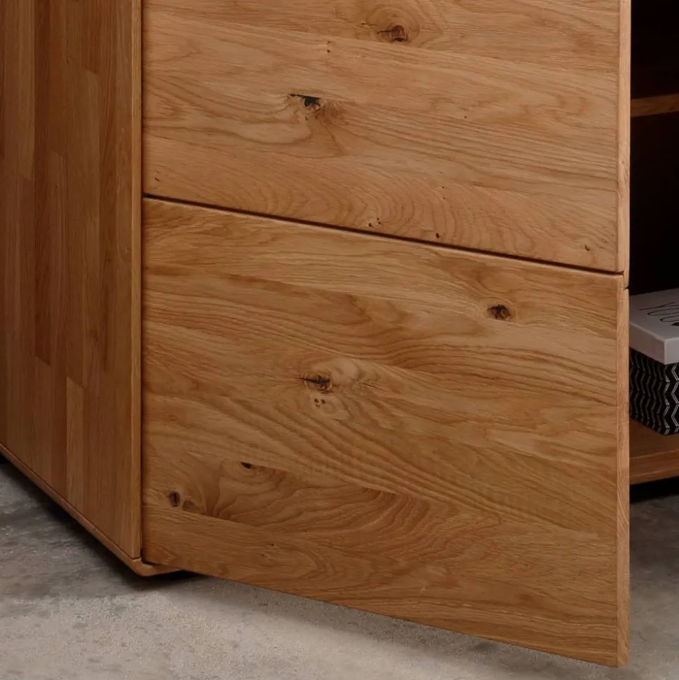 Wildeiche Kommode mit einer Schublade - Darcona