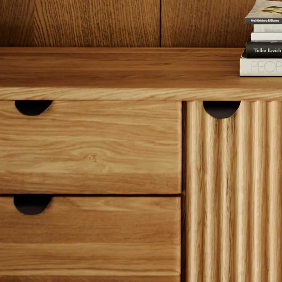 Wildeiche Lowboard mit Metall - Casarius