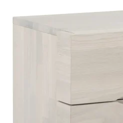 Wildeiche Nachtschrank Slobozia in Weiß geölt