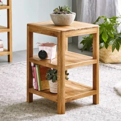 Wildeiche Regal Uvinessa mit drei Ablagen