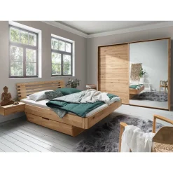 Wildeiche Schlafzimmereinrichtung Set - Zennian (vierteilig)