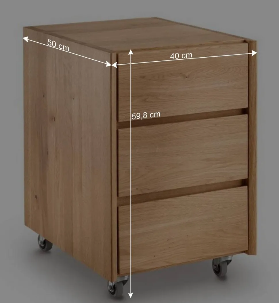 Wildeiche Schreibtisch höhenverstellbar - Melanie