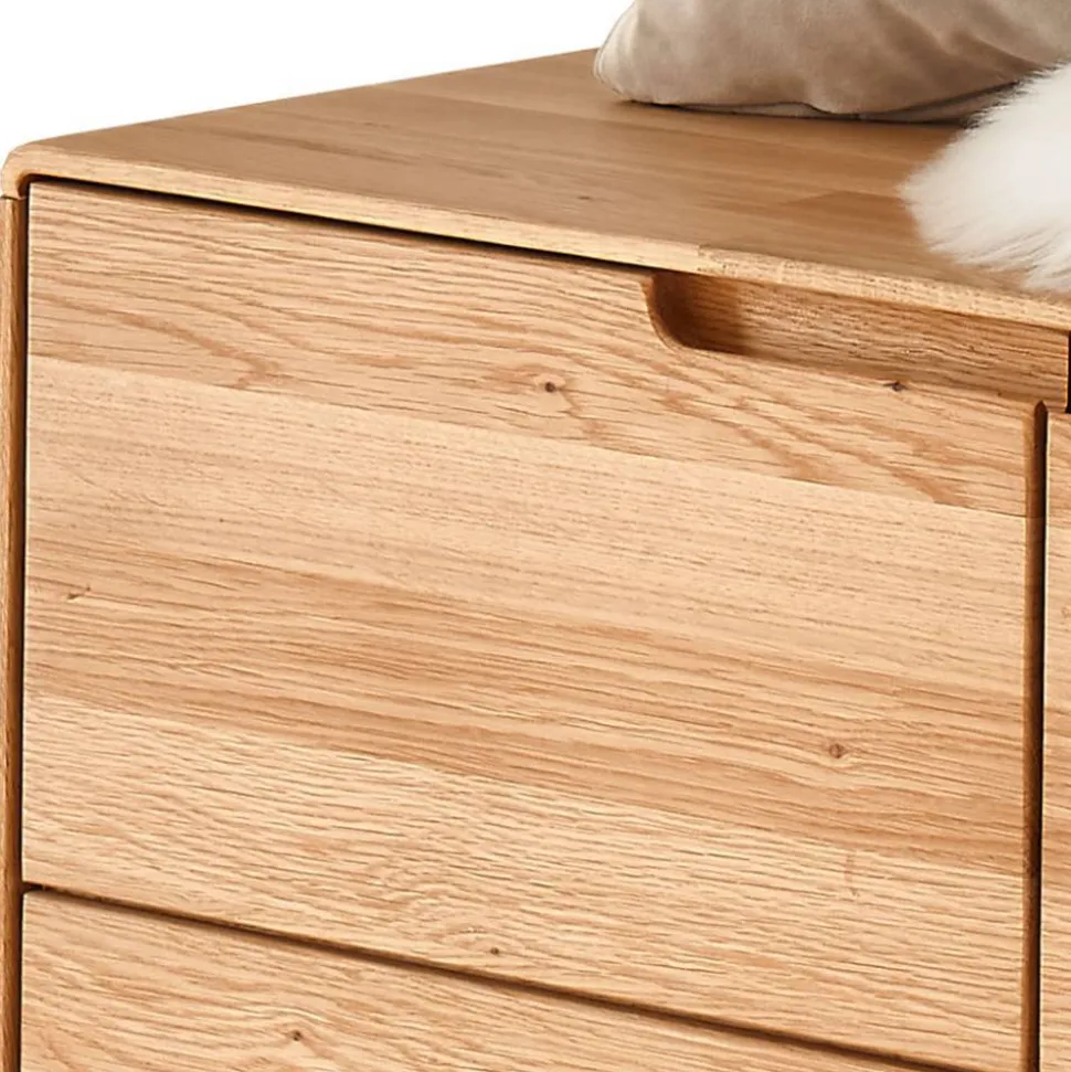 Wildeiche Schuhbank mit Doppeltür - Darcona