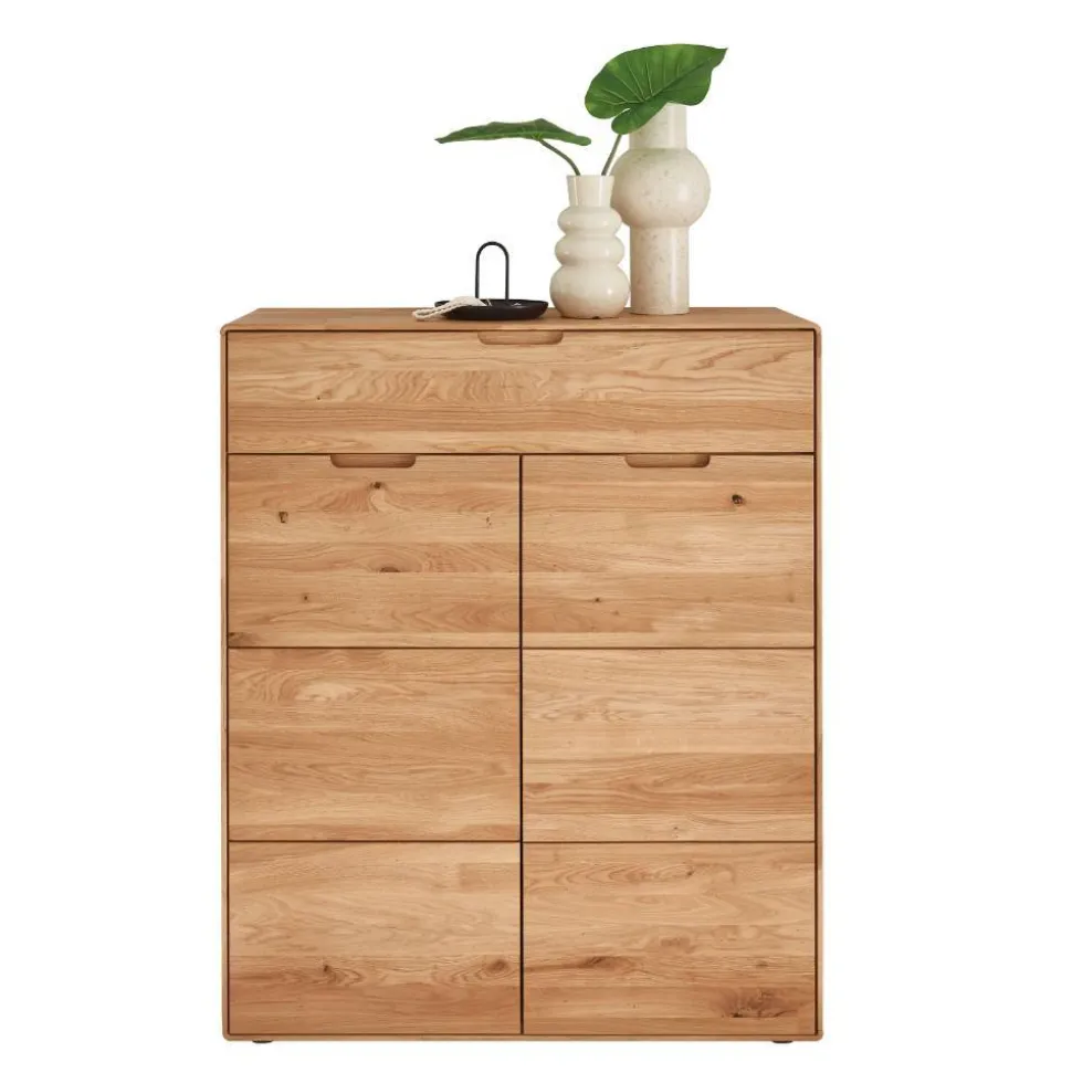 Wildeiche Schuhschrank mit einer Schublade - Darcona