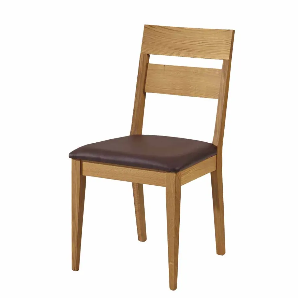 Wildeiche Sitzgruppe Likes mit sechs Stühlen (siebenteilig)