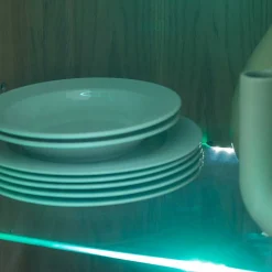 Wildeiche TV Anbauwand teilmassiv - Sophia (vierteilig)