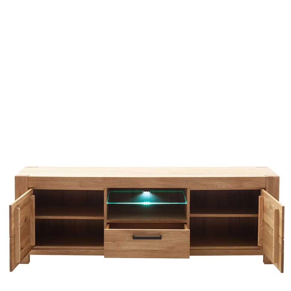 Wildeiche TV Lowboard teilmassiv - Sophia