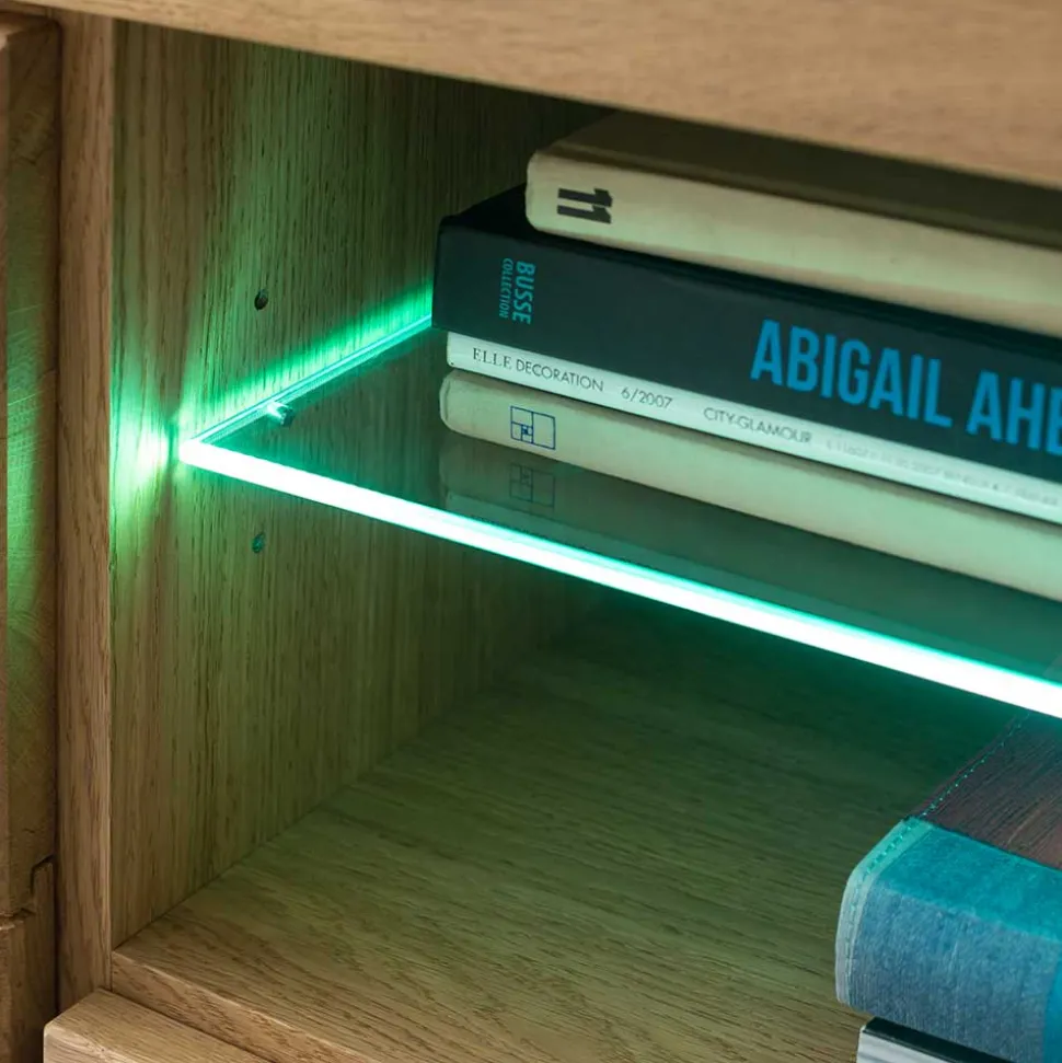 Wildeiche TV Lowboard teilmassiv - Sophia