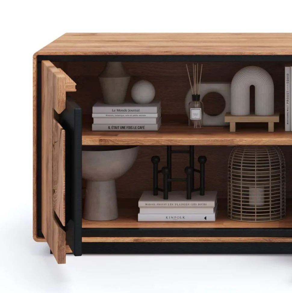 Wildeiche TV-Kommode in modernem Design - Shipper