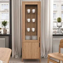 Wildeiche Vitrine in modernem Design - Laida