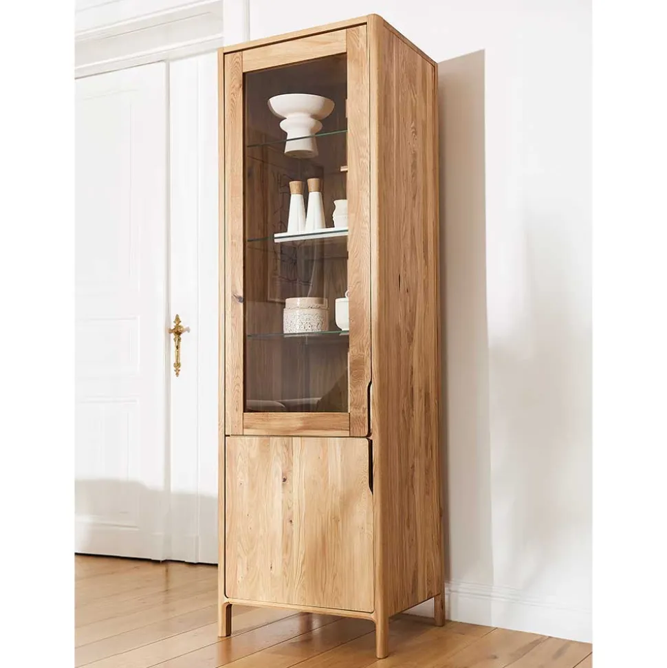 Wildeiche Vitrine in modernem Design - Laida