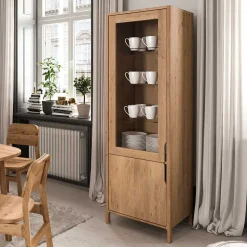 Wildeiche Vitrine in modernem Design - Laida
