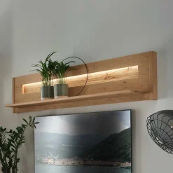 Wildeiche Wandboard geölt - 156 cm breit - Obinson