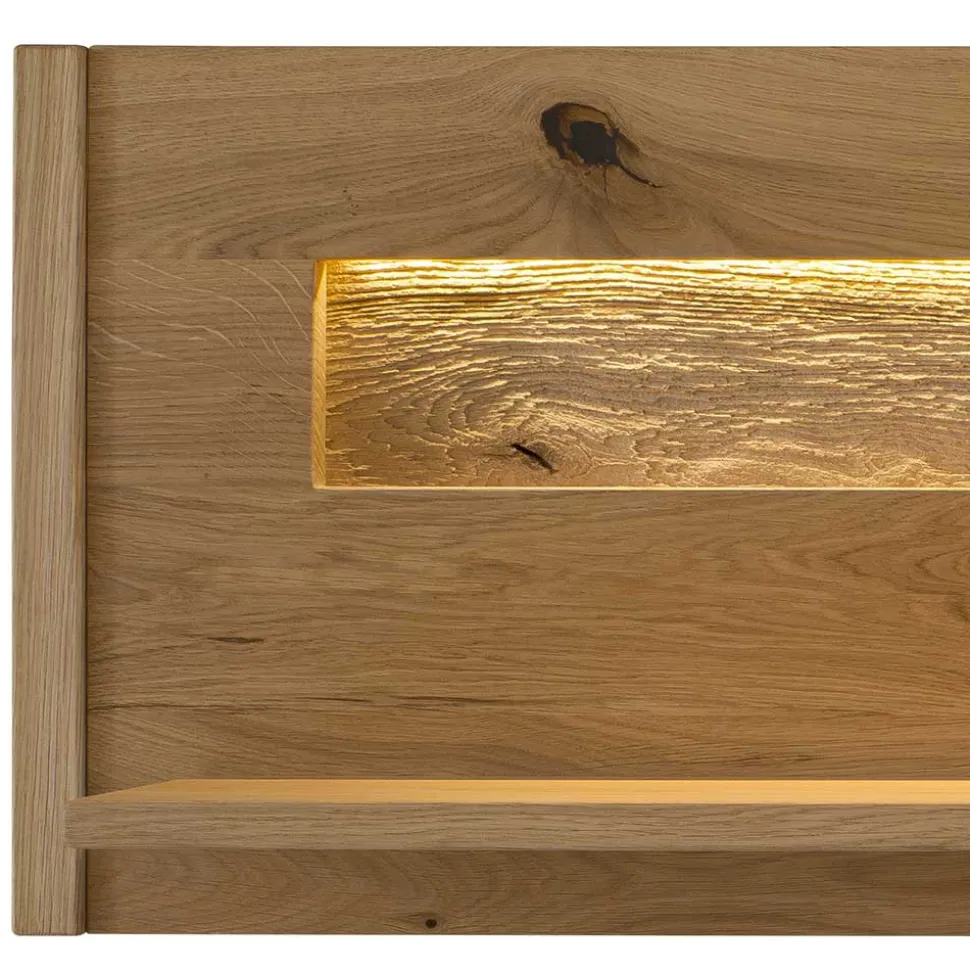 Wildeiche Wandboard geölt - 156 cm breit - Obinson