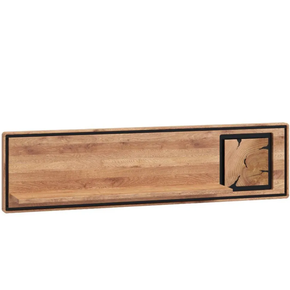 Wildeiche Wandboard mit Hirnholz Applikation - Shipper