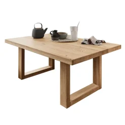 Wildeiche Wohnzimmermöbel Set massiv - Loitons (vierteilig)