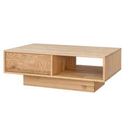 Wildeiche Wohnzimmertisch auf Sockelgestell - Cocondar