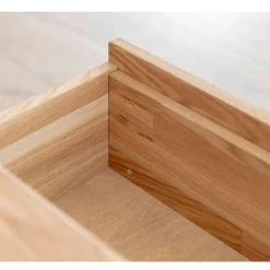 Wildeiche Wohnzimmertisch auf Sockelgestell - Cocondar