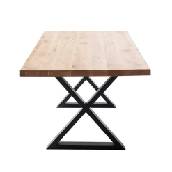 Wildeichetisch mit zwei X-Beinen - Soreca