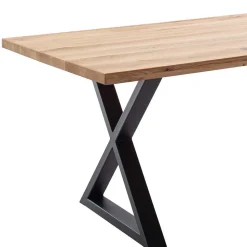 Wildeichetisch mit zwei X-Beinen - Soreca