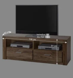Willdeiche Fernseher Lowboard mit 2 Fächern - Maila