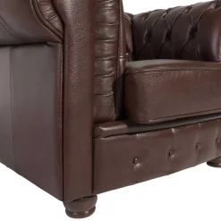 Wischleder Sessel in Braun - Cementa